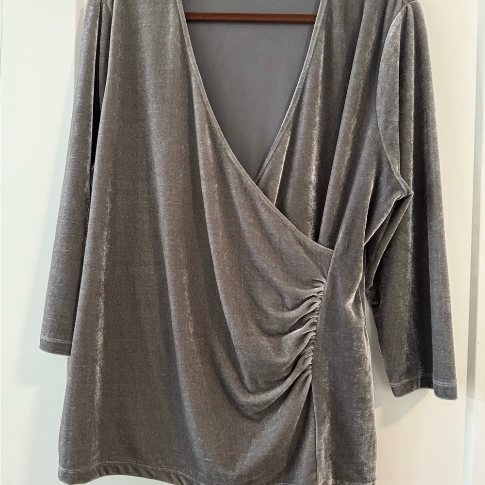 Soft Surroundings Velvet Knit Top